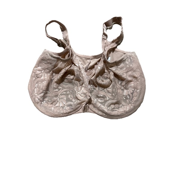 Glamorise Full Coverage Sheer Front Closure Bra 42G #9245 Women's Nude Beige - Picture 1 of 8